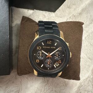 Michael Kors Black and Gold Watch